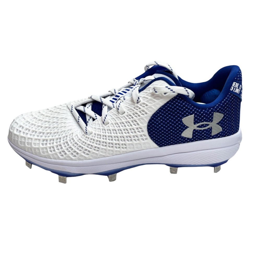NWOT Under Armour Women’s Metal Softball Cleats Size 10.5 Blue White